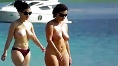 Big tits nude beach