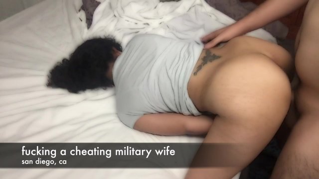 Addicted latina military wife