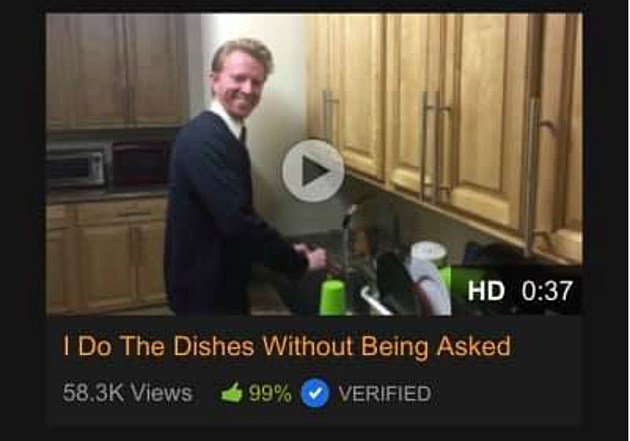 The dishes without being asked